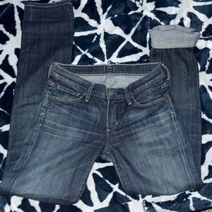 Citizens Of Humanity Dark Blue Straight Leg Jeans